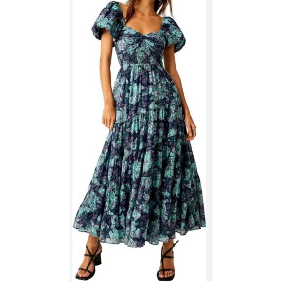 Free People Dresses & Skirts - Free People Floral Tiered Maxi Sundress size Small